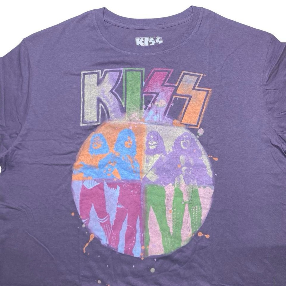 Kiss rock retro‎ purple shirt
